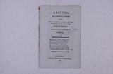 Brochure (A letter most respectfully addressed to the Roman catholic clergy and the seigniors of the province of Lower Canada : recommending the establishment of schools). Page de titre