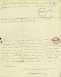 Document (Lettre de P. L. Panet à Marie-Anne Cerré)