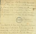 Document (Lettre de Sabrevois de Bleury à François Baby)