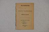 Brochure (Manifeste du Club national démocratique). Page de titre