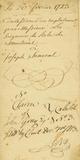 Document (Concession d'emplacement, rue St-François, par M. de Belmont à Joseph Sénécal)