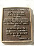 Plaque de Chesterfield Chambers. Vue avant