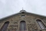 Église de Saint-Patrice. Vue de détail du clocher