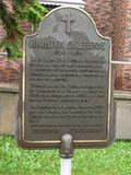 Plaque de la fondation chrétienne (1836-1986). Vue avant