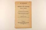 Brochure (An apology for British and colonial medical degrees, or, Strictures on the report of the Special Committee of the Legislative Assembly on the laws relative to the practice of physic, surgery and midwifery in Lower Canada). Page de titre