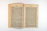 Brochure (Galilée, ses travaux scientifiques et sa condamnation : lecture publique faite devant l'Institut-Canadien, le 14 mars 1856). Intérieur de l'imprimé avec annotations manuscrites
