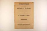 Brochure (Mémoires sur le Canada : reproduit du feuilleton du journal « Le Courrier du Canada »). Page de titre