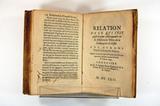 Livre (Relation de ce qui s'est passé de plus remarquable en la mission des pères de la Compagnie de Jésus aux Hurons, pays de la Nouvelle France, depuis le mois de juin de l'année mil six cent quarante, jusques au mois de juin de l'année 1641 : addressée au R.P. Jacques Dinet provincial de la comp. de Jésus, en la province de France). Page de titre