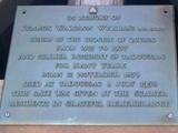 Plaque de Lennox Waldron Williams. Vue avant