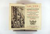Livre (Les vies des hommes illustrés de Plutarque : traduites en vers françois, avec des remarques historiques et critiques par Mr. Dacier (Tome II)). Page de titre et frontispice
