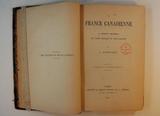 Brochure (La France canadienne, la question religieuse, les races française et anglo-saxonne). Page de titre