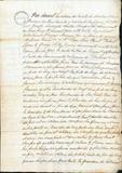 Document (Marché pour travaux de construction entre Joseph Lecomte et James McGill, P. L. Panet, Robert Symes et Geo. Selby, commissaires pour distribution de l'argent approprié à l'aide des communautés religieuses)