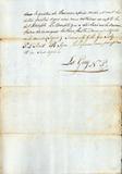 Document (Marché pour travaux de construction entre Joseph Lecomte et James McGill, P. L. Panet, Robert Symes et Geo. Selby, commissaires pour distribution de l'argent approprié à l'aide des communautés religieuses)
