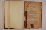 Livre (Le divorce et la séparation de corps). Intérieur de l'imprimé