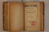 Brochure (Consultations gratuites : farce en un acte à trois personnages : suivie du dialogue-bouffe Le sourd). Page de titre