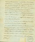 Document (Lettre de La Corne à mde de Lavaltrie)