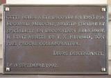Plaque commémorative