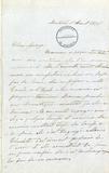 Lettre de Marie-Cordélia Baby à Louis-François-Georges Baby, page 1