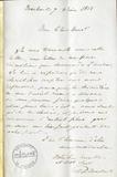 Lettre d'A. Quesnel, page 1