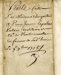 Vente d'emplacement, rue Notre-Dame, par Louise Denis, veuve de Pierre D'Aillebout d'Argenteuil à Pierre Janson Lapalme, page 5