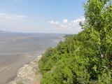 Site patrimonial du Fort-de-Beaumont. Vue stratégique sur le fleuve Saint-Laurent en direction est depuis le site du fort.