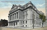 Édifice Gilles-Hocquart. Carte postale de l'École des Hautes Études Commerciales (HEC), vers 1910.