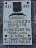 Plaque du centenaire d'Armagh (1963). Vue de détail