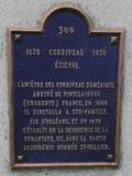 Plaque d'Étienne Corriveau. Vue de détail