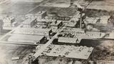 Complexe industriel de la Merck & Co. Vue aérienne (vers 1945).
