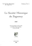 Revue Saguenayensia (Revue de la Société historique du Saguenay). Premier numéro de la revue