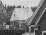 Maison Marguerite-Vincent. Détail d'une photographie du Village-Huron vers 1860.
