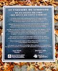 Plaque du calvaire de Limoilou