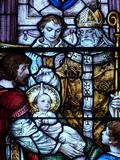 Vitrail (Le Baptême de saint Louis)