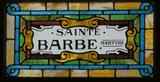 Vitrail (Sainte Barbe). Vue de détail