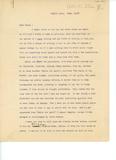 Document (Lettre de Joseph Abbott à Thomas Kains, 14 février 1853). Transcription dactylographiée d'une lettre de Joseph Abbott à Thomas Kains, 14 février 1853, première page