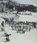 Chalet Cochand. Leçon de ski au Chalet Cochand, 1967