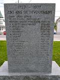 Monument du 250e anniversaire de la paroisse Saint-Louis-de-France, Vue arrière