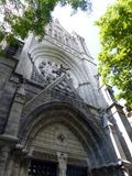 Transept Sud de l'Église-de-Saint-Jacques. Vue en contre-plongée du transept