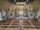 Décor peint de l'église de Notre-Dame-de-la-Présentation. Vue intérieure générale