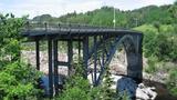 Pont d'aluminium d'Arvida. Vue latérale