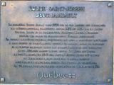 Plaque de l'église Saint-Joseph. Vue avant