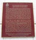 Plaque des Origines de Montréal. Vue avant