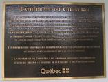 Plaque de la cathédrale du Christ-Roi. Vue avant