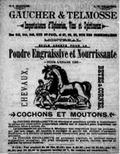 Gaucher et Telmosse. Publicité