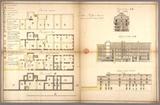 Plan et élévation des magasins du Roy. Claude-Dorothée Laguer de Morville, 1718.