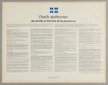 Charte québécoise des droits et libertés de la personne, signée par René Lévesque, 1983