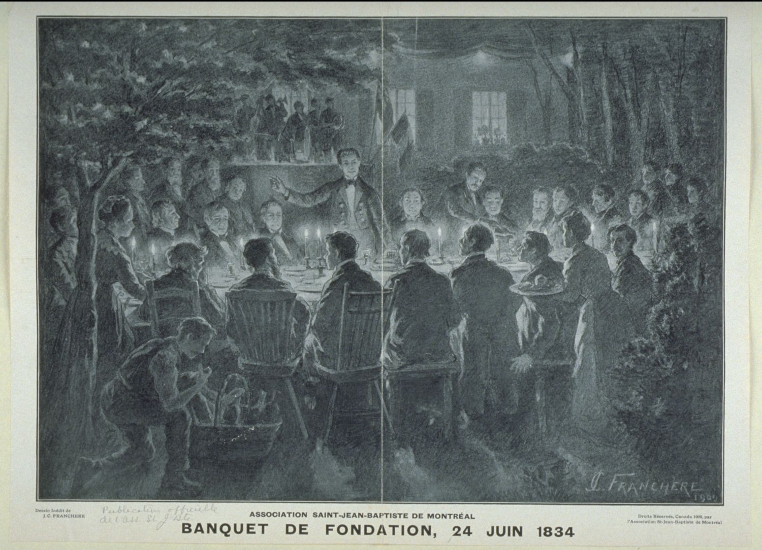 Banquet de la fête de la Saint-Jean-Baptiste de 1834 - Répertoire du patrimoine culturel du Québec