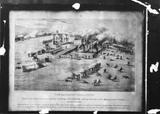 Rébellions des patriotes du Bas-Canada. Odelltown - Saint-Jean - Église et gravure de la bataille Odelltown / Edgar Gariépy - vers 1930