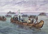 Frontenac en route pour Cataraqui en 1690 / John Henry de Rinzy - vers 1897-1930