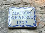 Maison Charest. Plaque. Vue avant